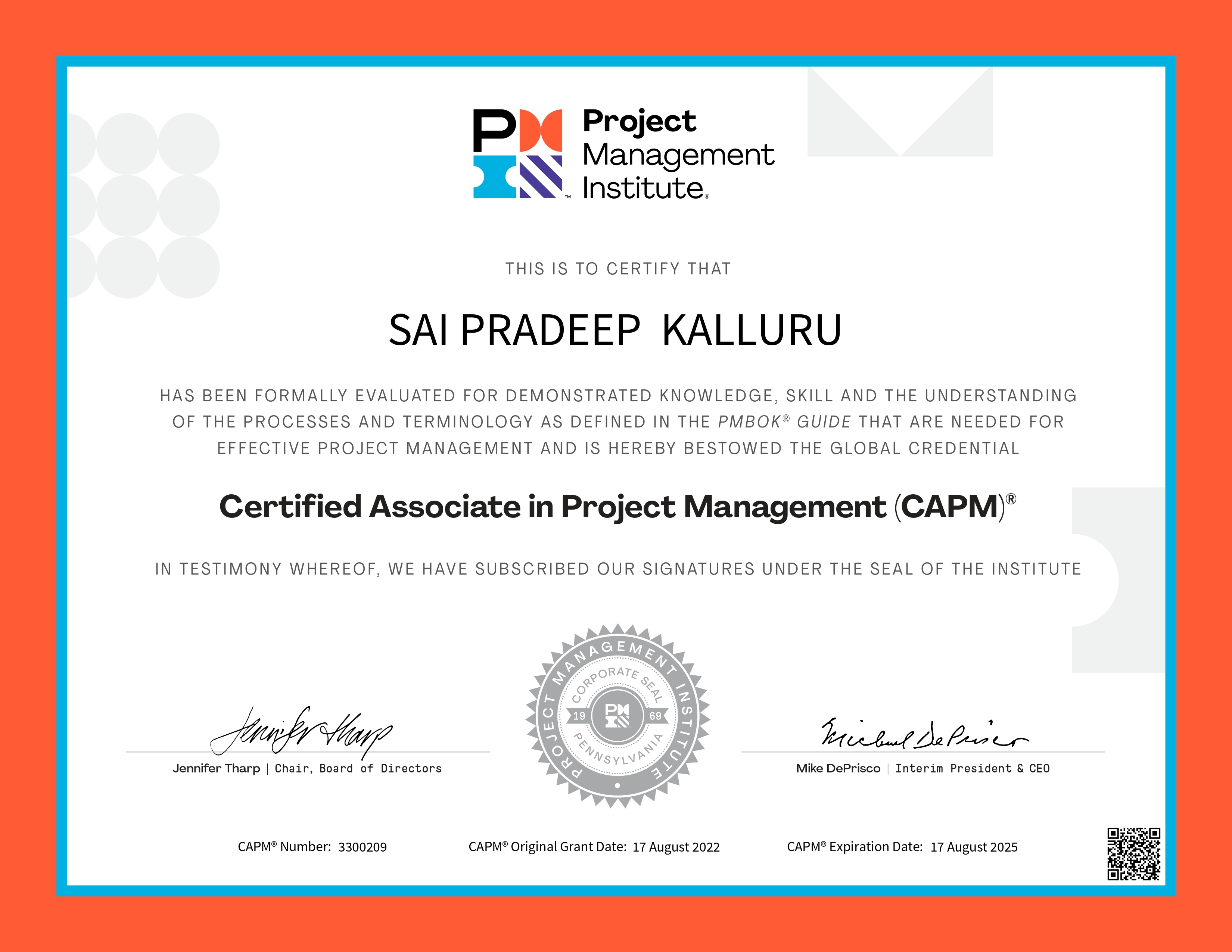 CAPM from PMI